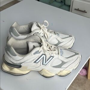 New Balance 9060 White and Gray Sneakers